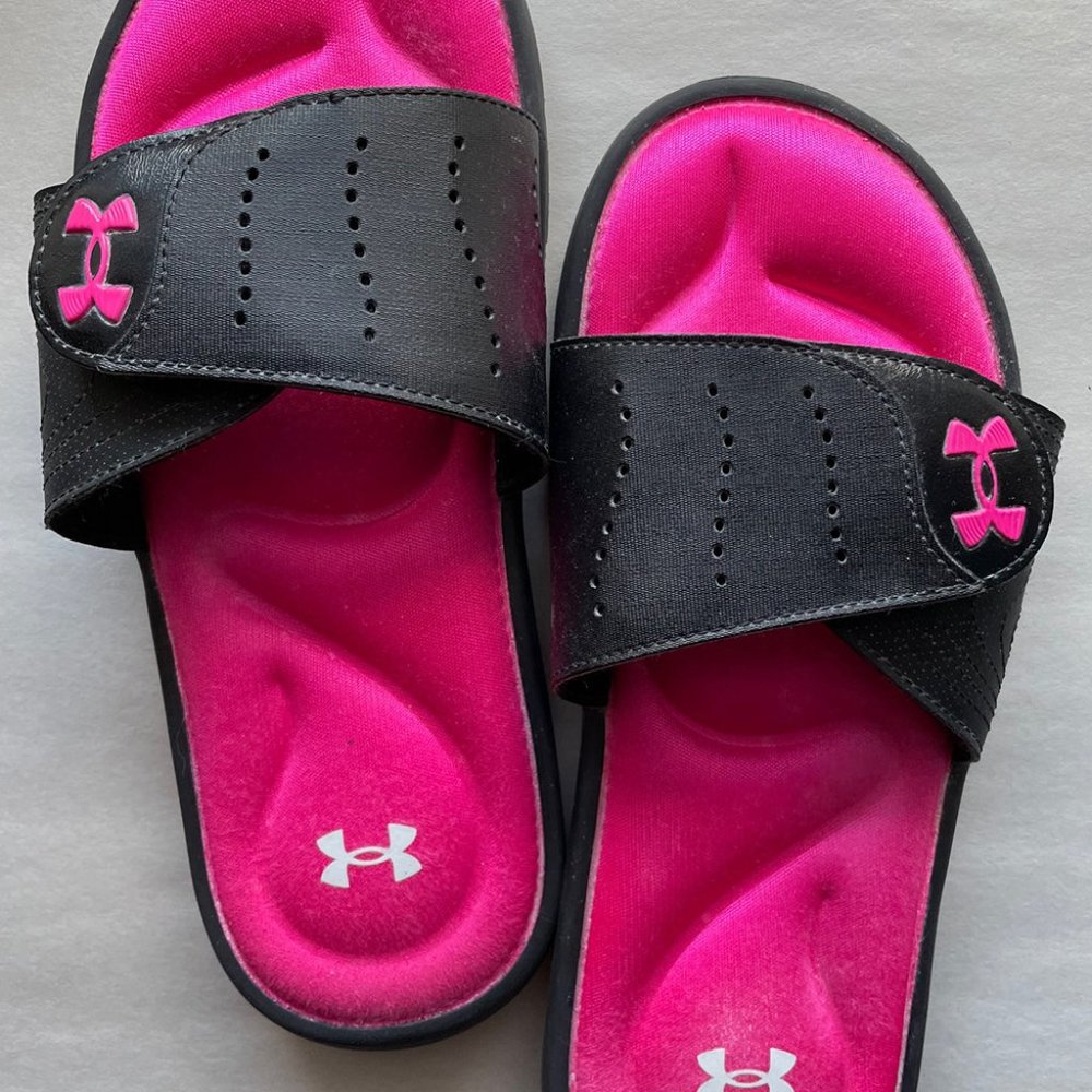 Under Armour slides, womens, sz 8